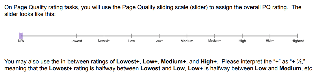 page quality rating
