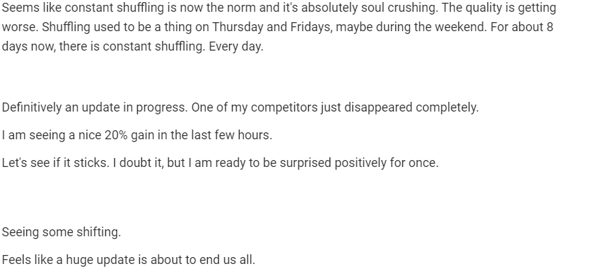 seochatter 23rd july volatility 2